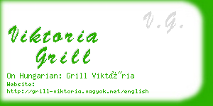 viktoria grill business card